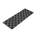 Gina Kitchen Mat 45x120cm Non-Slip PVC Floor Rug - Black & White