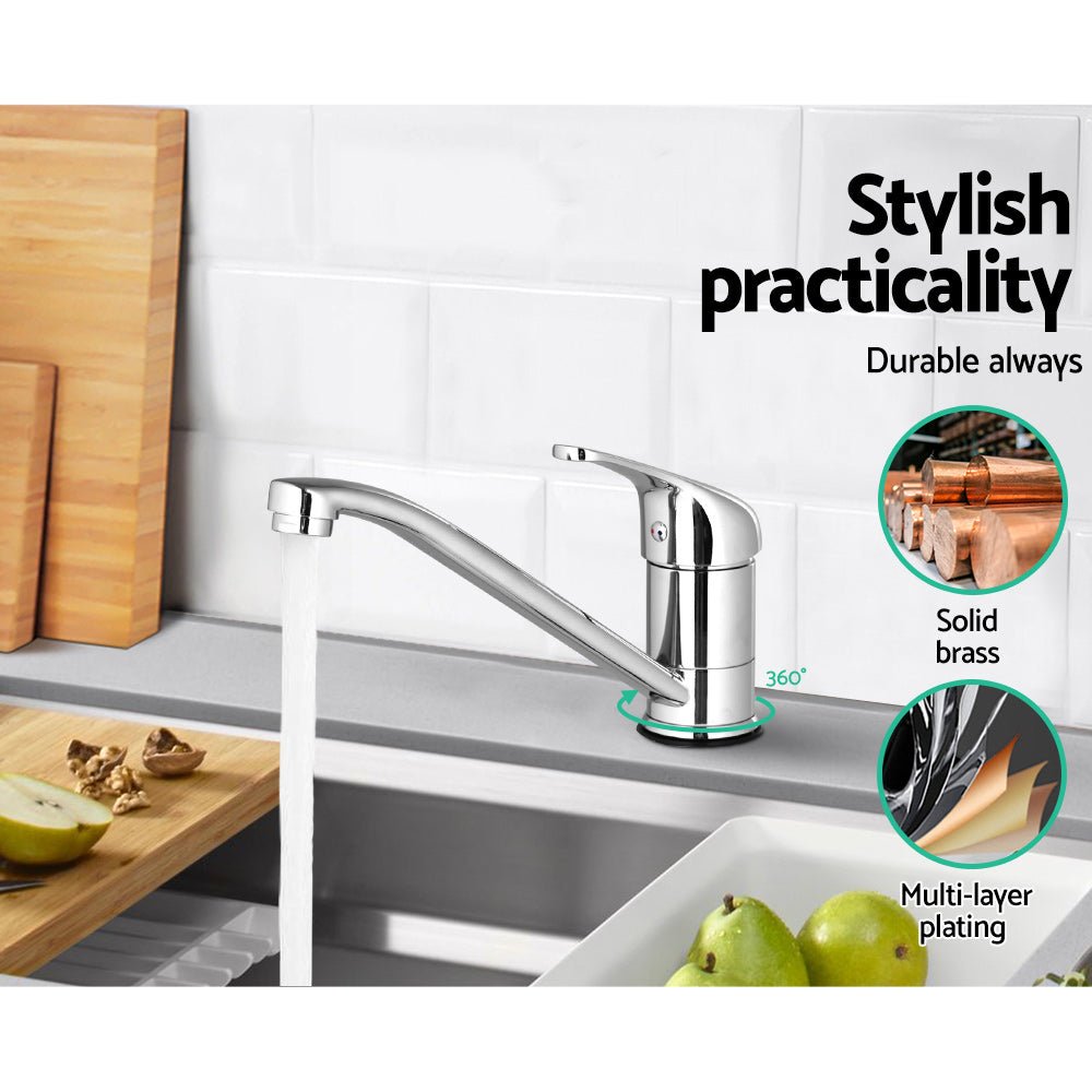 Kitchen Mixer Tap Mixer Long Spout Sink Faucet Basin Laundry Chrome - Furniture > Bathroom > Tap & Sink Accessories - Rivercity House & Home Co. (ABN 18 642 972 209) - Affordable Modern Furniture Australia