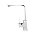 Square Kitchen Mixer Tap with Swivel Gooseneck for Sink Basin Laundry - Chrome