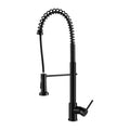 Pull-Down Kitchen Mixer Tap with 2 Spray Modes for Sink and Laundry - Black