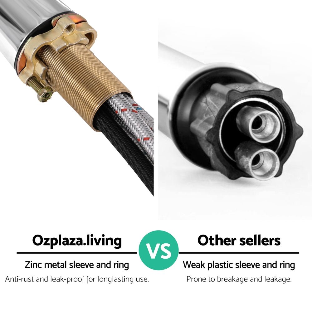 Kitchen Mixer Tap Pull Out Rectangle 2 Mode Sink Basin Faucet Swivel WELS Chrome - Home & Garden > Bathroom Accessories - Rivercity House & Home Co. (ABN 18 642 972 209) - Affordable Modern Furniture Australia