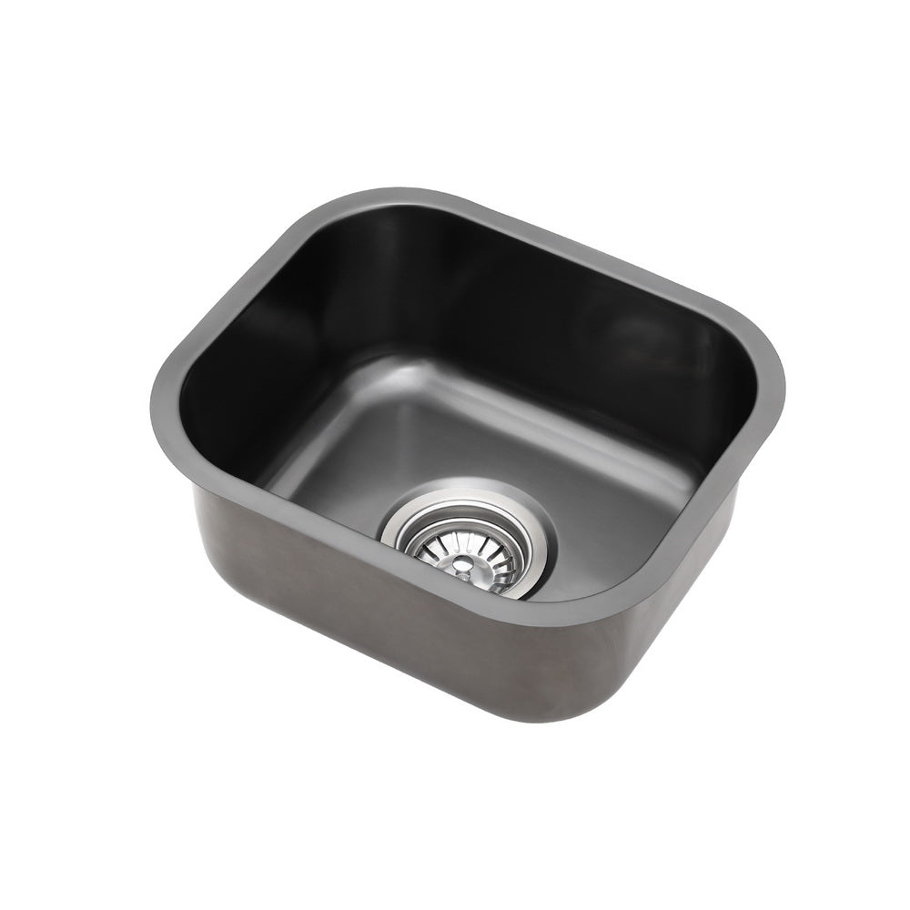 Kitchen Sink 30X36CM Stainless Steel Nano Basin Single Bowl Black - Furniture > Dining > Kitchen Sinks - Rivercity House & Home Co. (ABN 18 642 972 209) - Affordable Modern Furniture Australia