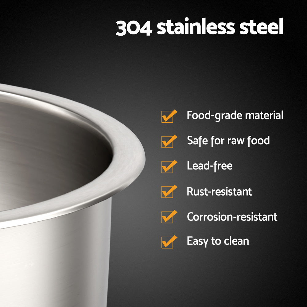 Kitchen Sink 43cm Round Stainless Steel Basin Single Bowl Silver - Furniture > Dining > Kitchen Sinks - Rivercity House & Home Co. (ABN 18 642 972 209) - Affordable Modern Furniture Australia