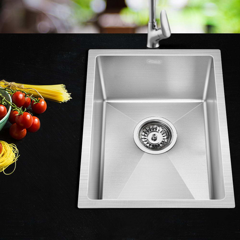 Kitchen Sink 44X34CM Stainless Steel Nano Basin Single Bowl Silver - Furniture > Dining > Kitchen Sinks - Rivercity House & Home Co. (ABN 18 642 972 209) - Affordable Modern Furniture Australia