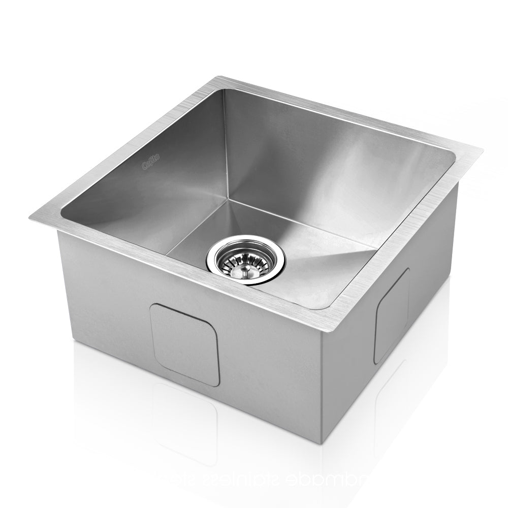 Kitchen Sink 44X44CM Stainless Steel Basin Single Bowl Silver - Furniture > Dining > Kitchen Sinks - Rivercity House & Home Co. (ABN 18 642 972 209) - Affordable Modern Furniture Australia