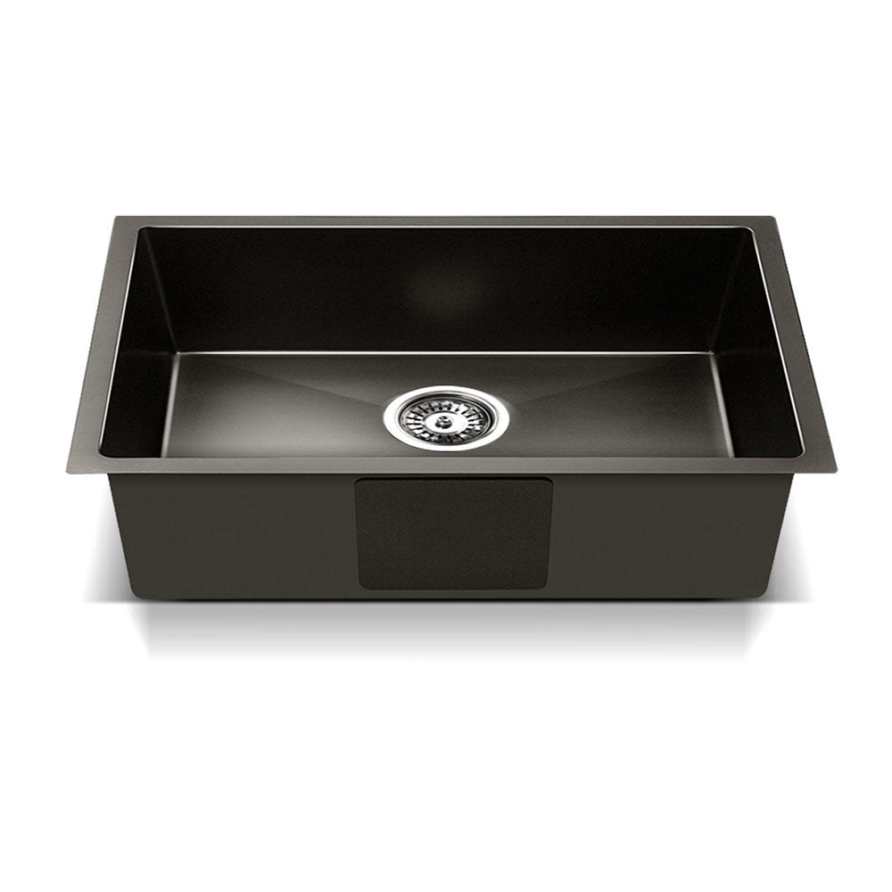 Kitchen Sink 45X30CM Stainless Steel Basin Single Bowl Black - Furniture > Dining > Kitchen Sinks - Rivercity House & Home Co. (ABN 18 642 972 209) - Affordable Modern Furniture Australia