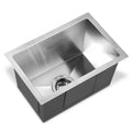 Handmade 45x30cm Stainless Steel Kitchen Sink Single Bowl - Silver