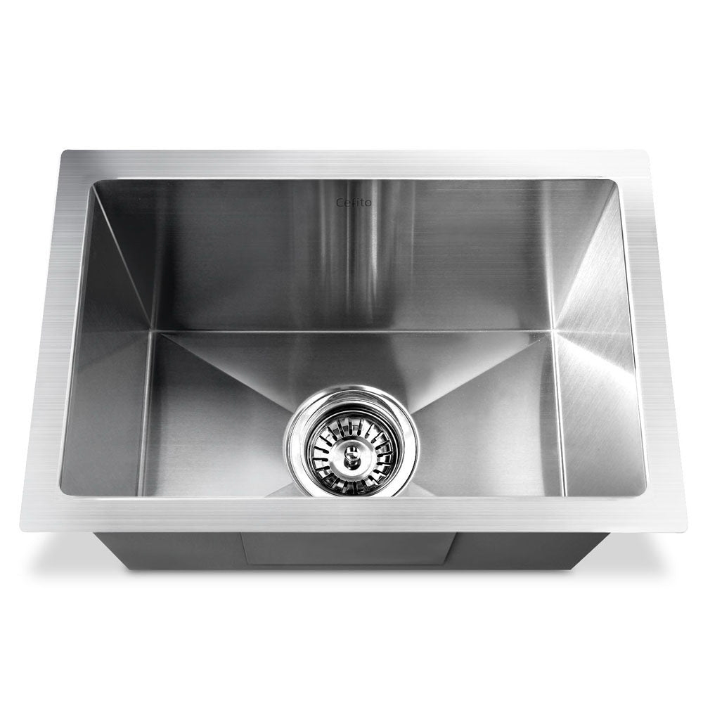 Kitchen Sink 45X30CM Stainless Steel Basin Single Bowl Silver - Furniture > Dining > Kitchen Sinks - Rivercity House & Home Co. (ABN 18 642 972 209) - Affordable Modern Furniture Australia