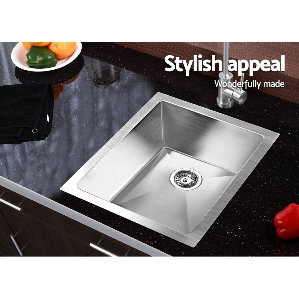 Kitchen Sink 45X39CM Stainless Steel Basin Single Bowl Silver - Furniture > Dining > Kitchen Sinks - Rivercity House & Home Co. (ABN 18 642 972 209) - Affordable Modern Furniture Australia