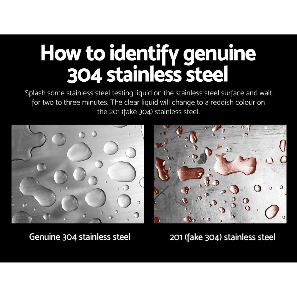 Kitchen Sink 45X39CM Stainless Steel Basin Single Bowl Silver - Furniture > Dining > Kitchen Sinks - Rivercity House & Home Co. (ABN 18 642 972 209) - Affordable Modern Furniture Australia