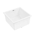 Granite Stone Kitchen Sink 45x45cm Single Bowl with Waste Strainer - White