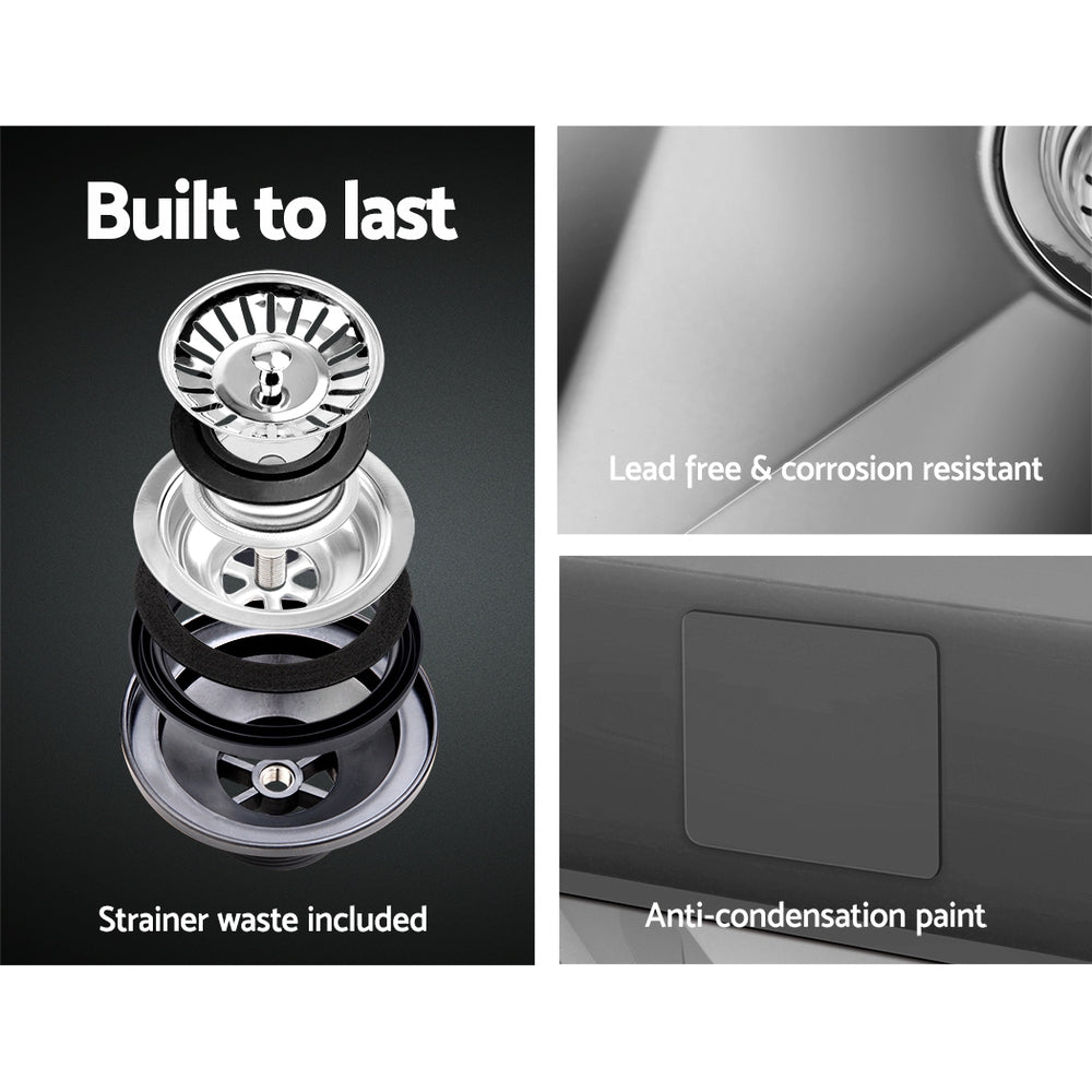 Kitchen Sink 51X45CM Stainless Steel Basin Single Bowl Silver - Furniture > Dining > Kitchen Sinks - Rivercity House & Home Co. (ABN 18 642 972 209) - Affordable Modern Furniture Australia