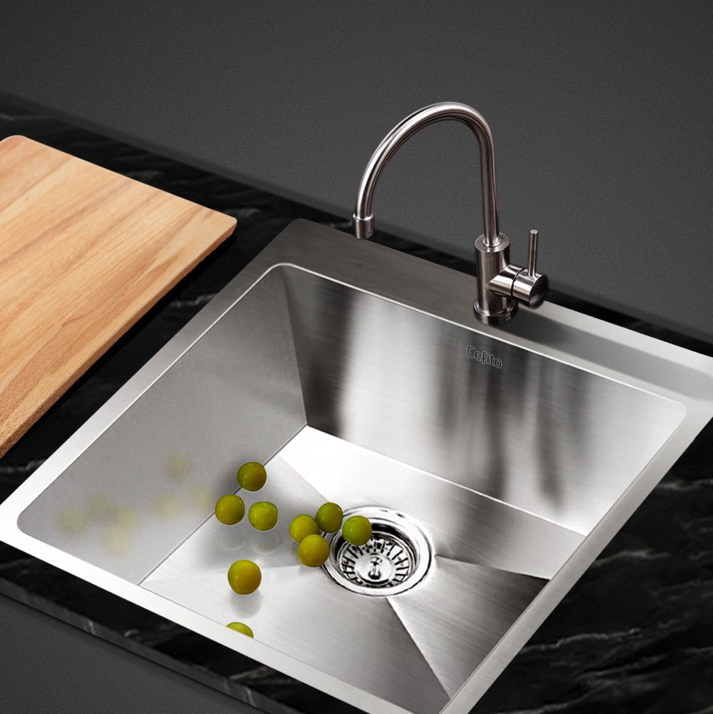 Kitchen Sink 53X50CM Stainless Steel Basin Single Bowl Silver - Furniture > Dining > Kitchen Sinks - Rivercity House & Home Co. (ABN 18 642 972 209) - Affordable Modern Furniture Australia