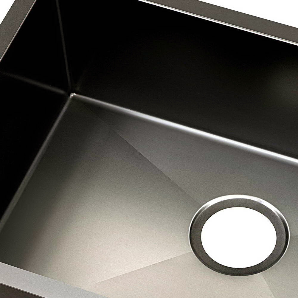 Kitchen Sink 60X45CM Stainless Steel Basin Single Bowl Black - Furniture > Dining > Kitchen Sinks - Rivercity House & Home Co. (ABN 18 642 972 209) - Affordable Modern Furniture Australia