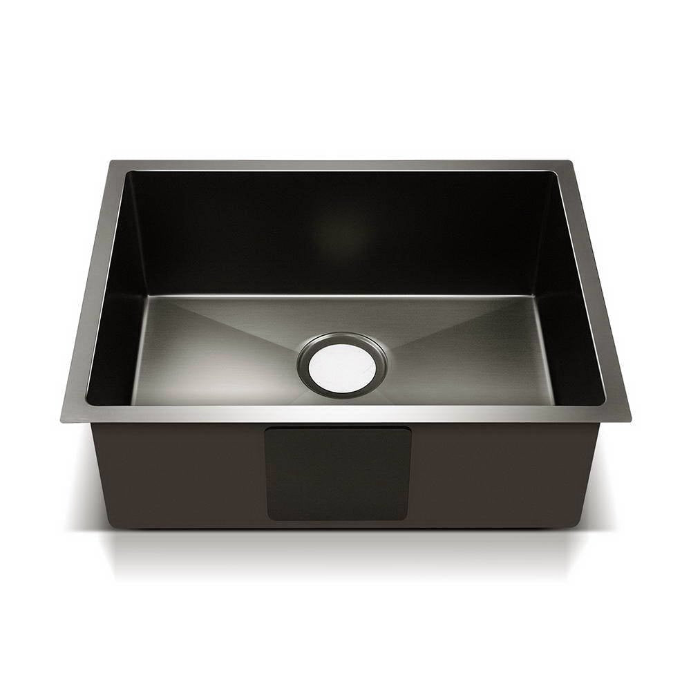 Kitchen Sink 60X45CM Stainless Steel Basin Single Bowl Black - Furniture > Dining > Kitchen Sinks - Rivercity House & Home Co. (ABN 18 642 972 209) - Affordable Modern Furniture Australia