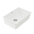 Granite Stone Kitchen Sink 70x45cm Single Bowl with Waste Strainer - White