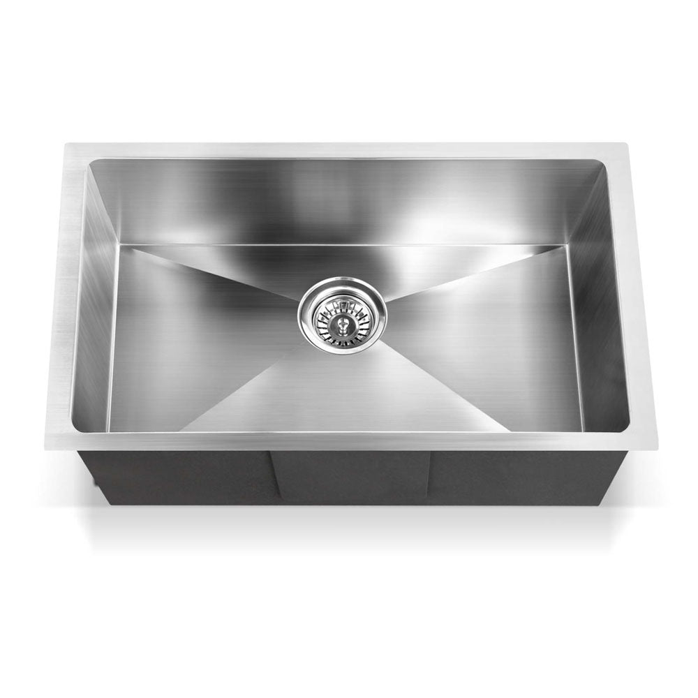 Kitchen Sink 70X45CM Stainless Steel Basin Single Bowl Silver - Furniture > Dining > Kitchen Sinks - Rivercity House & Home Co. (ABN 18 642 972 209) - Affordable Modern Furniture Australia