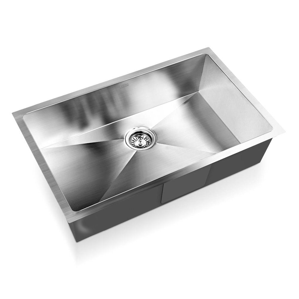 Kitchen Sink 70X45CM Stainless Steel Basin Single Bowl Silver - Furniture > Dining > Kitchen Sinks - Rivercity House & Home Co. (ABN 18 642 972 209) - Affordable Modern Furniture Australia