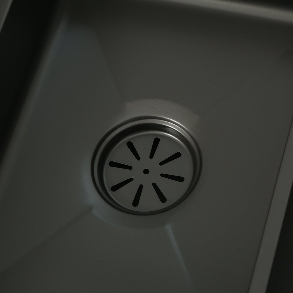 Kitchen Sink 75X45CM Stainless Steel Basin Single Bowl Drain Part Black - Furniture > Dining > Kitchen Sinks - Rivercity House & Home Co. (ABN 18 642 972 209) - Affordable Modern Furniture Australia