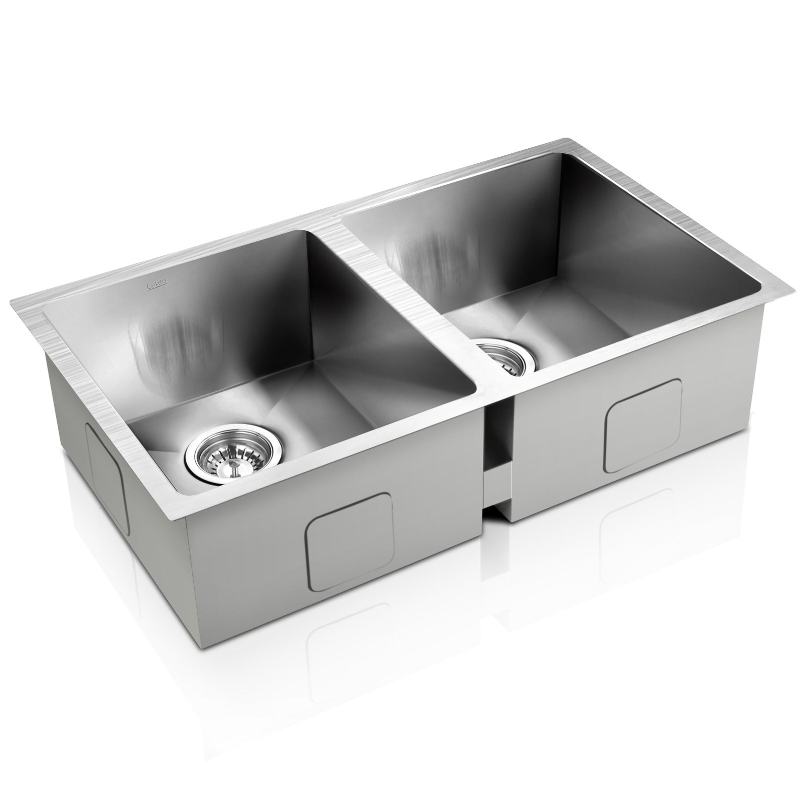 Kitchen Sink 77X45CM Stainless Steel Basin Double Bowl Silver - Furniture > Dining > Kitchen Sinks - Rivercity House & Home Co. (ABN 18 642 972 209) - Affordable Modern Furniture Australia