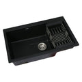 Granite Stone Kitchen Sink 80x48cm with Waste Strainer - Black