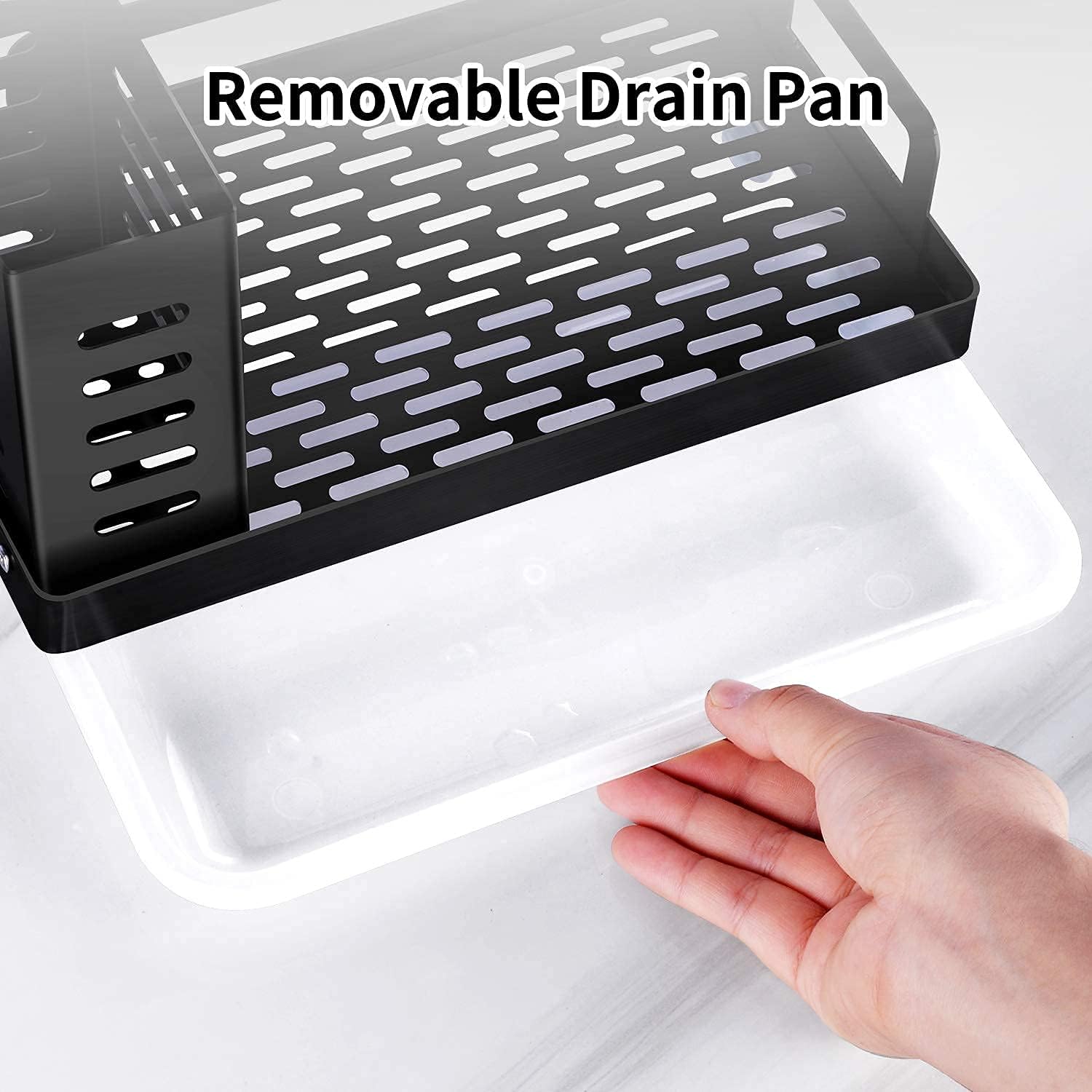 Kitchen Sink Caddy Organizer with Sponge, Soap & Brush Storage and Rag Rack, Drain Tray & Utensil Holder - Home & Garden > Kitchenware > Dish Racks - Rivercity House & Home Co. (ABN 18 642 972 209) - Affordable Modern Furniture Australia