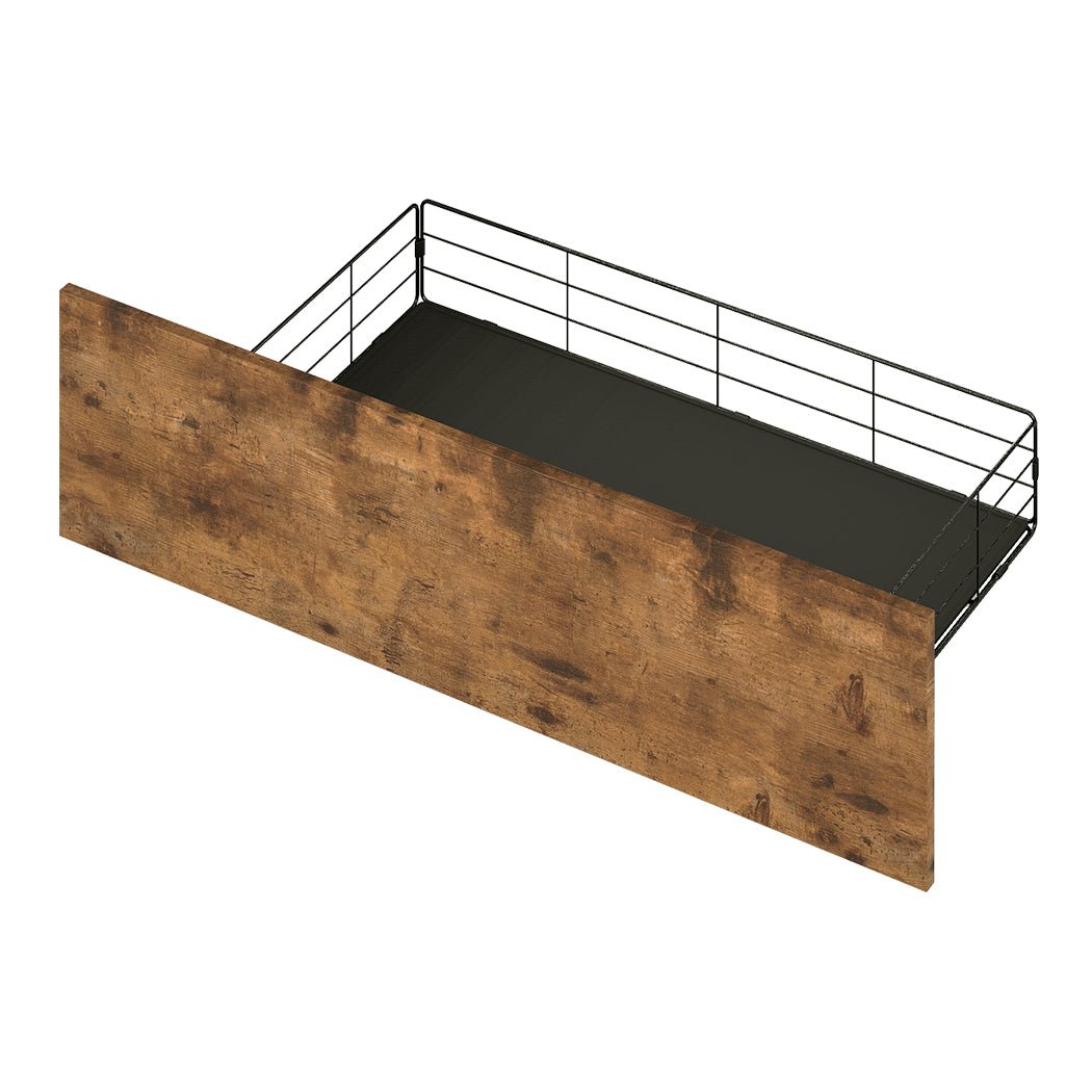 Knoxford King LED Storage Bed Frame – Brown - Rivercity House & Home Co. (ABN 18 642 972 209) - Affordable Modern Furniture Australia