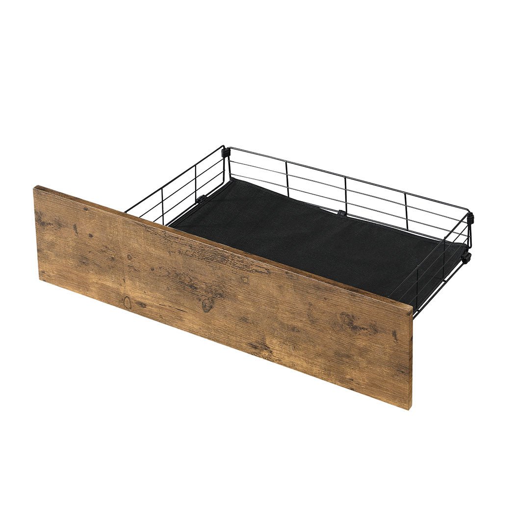 Knoxford Queen LED Storage Bed Frame – Brown - Rivercity House & Home Co. (ABN 18 642 972 209) - Affordable Modern Furniture Australia