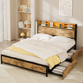 Knoxford Queen LED Storage Bed Frame – Brown