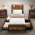 Knoxford Single LED Storage Bed Frame – Brown
