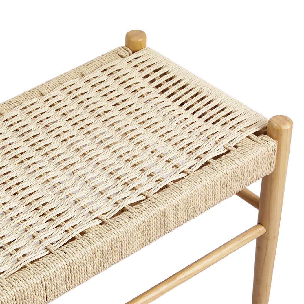 Kraft Rope Bench Seat with Rubberwood Frame - Natural - Rivercity House & Home Co. (ABN 18 642 972 209) - Affordable Modern Furniture Australia