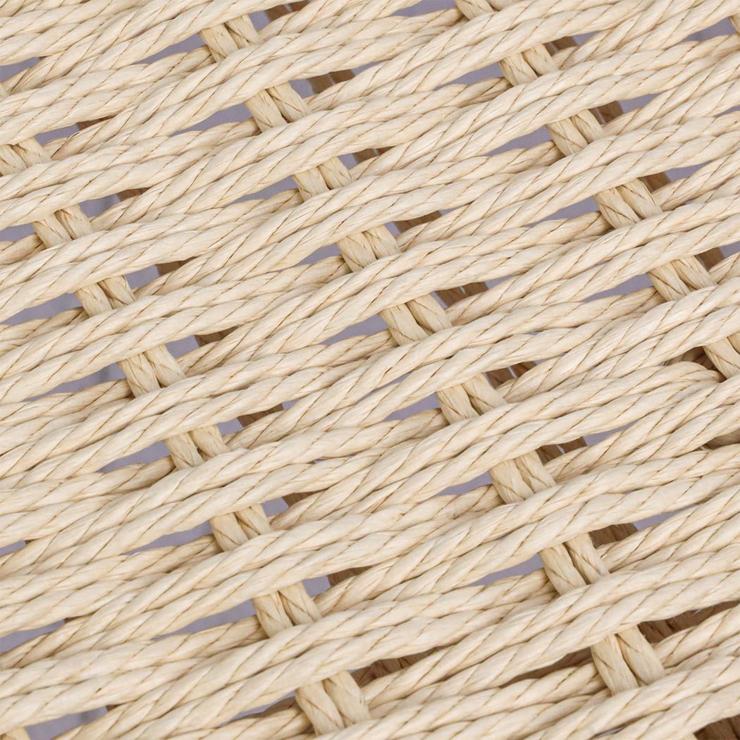 Kraft Rope Bench Seat with Rubberwood Frame - Natural - Rivercity House & Home Co. (ABN 18 642 972 209) - Affordable Modern Furniture Australia