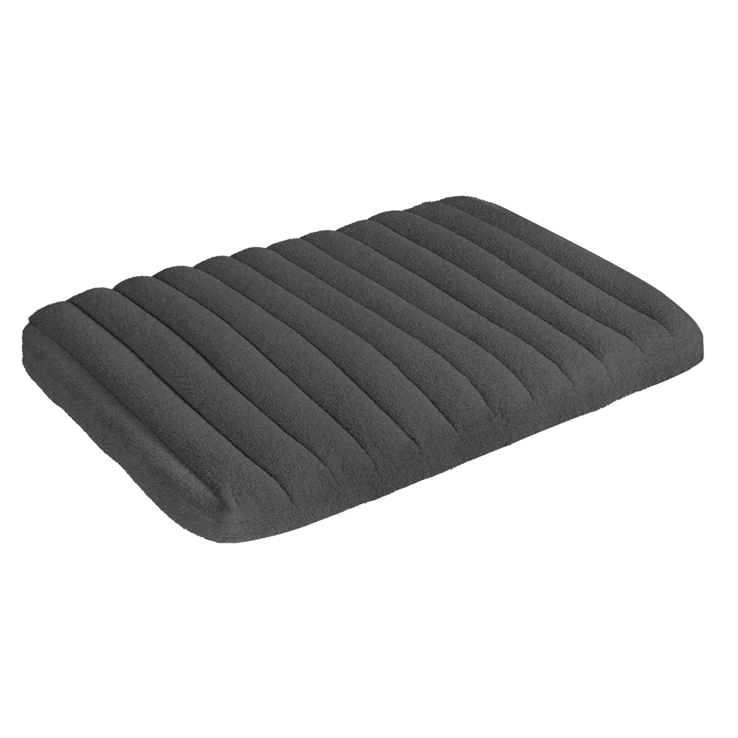 L Orthopedic Dog Bed with Sherpa Plush Removable Cover - Grey - Rivercity House & Home Co. (ABN 18 642 972 209) - Affordable Modern Furniture Australia