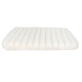 L Orthopedic Dog Bed with Sherpa Plush Removable Cover - White