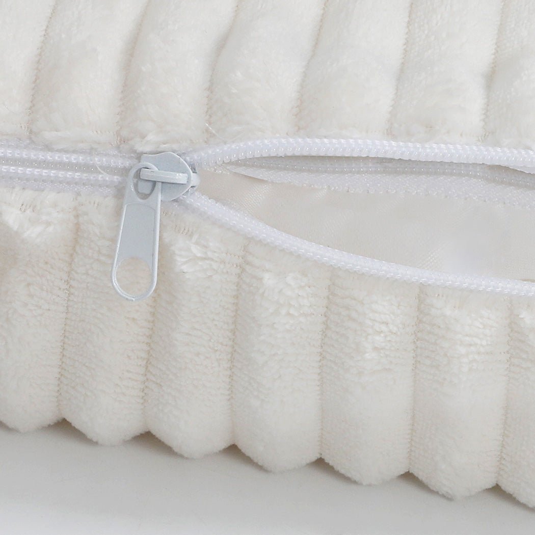 L Orthopedic Dog Bed with Waterproof Removable Corduroy Cover - Beige - Rivercity House & Home Co. (ABN 18 642 972 209) - Affordable Modern Furniture Australia