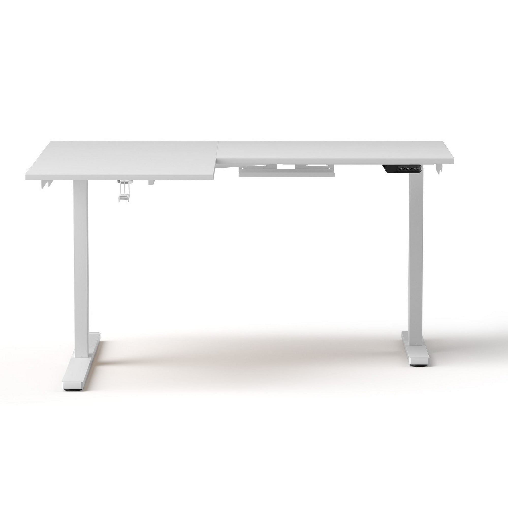 L - Shape Standing Desk Sit Stand Up Height Adjustable Electric Motorised White - Furniture > Office > Desks - Rivercity House & Home Co. (ABN 18 642 972 209) - Affordable Modern Furniture Australia