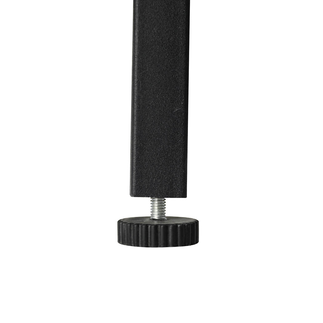 L Shaped Adjustable Height Computer Corner Desk with Storage Rack - Brown - Rivercity House & Home Co. (ABN 18 642 972 209) - Affordable Modern Furniture Australia