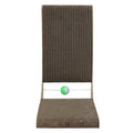 L-Shaped Cat Scratching Board with Toy Ball - Brown
