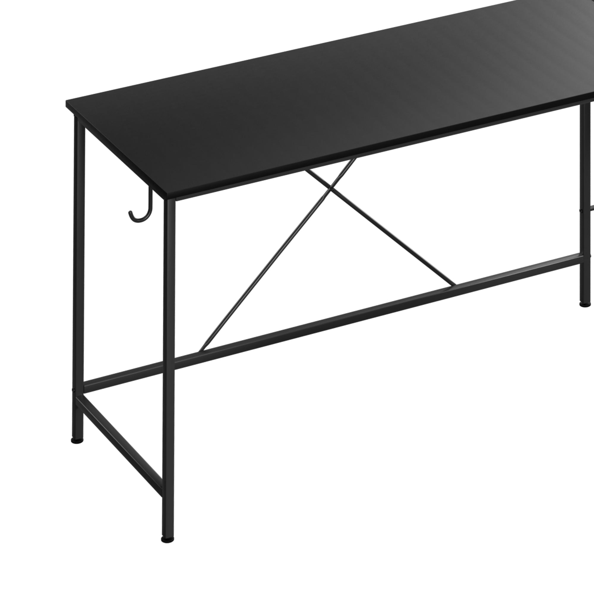 L - Shaped Computer Corner Desk with Monitor & CPU Stand - Black - Rivercity House & Home Co. (ABN 18 642 972 209) - Affordable Modern Furniture Australia