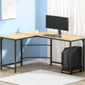 L-Shaped Corner Desk - Oak