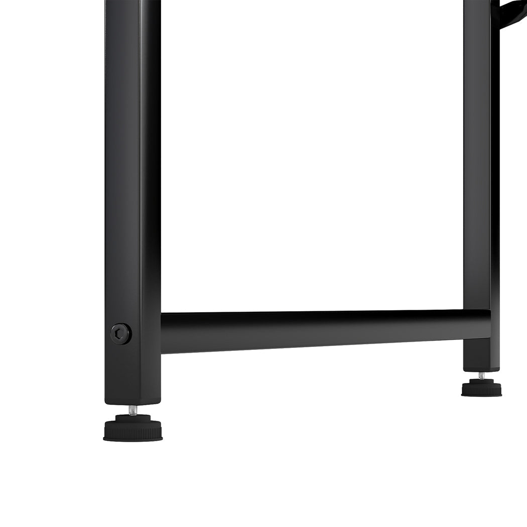 L - Shaped Gaming Computer Desk Corner Table 100cm Workspace - Black - Rivercity House & Home Co. (ABN 18 642 972 209) - Affordable Modern Furniture Australia