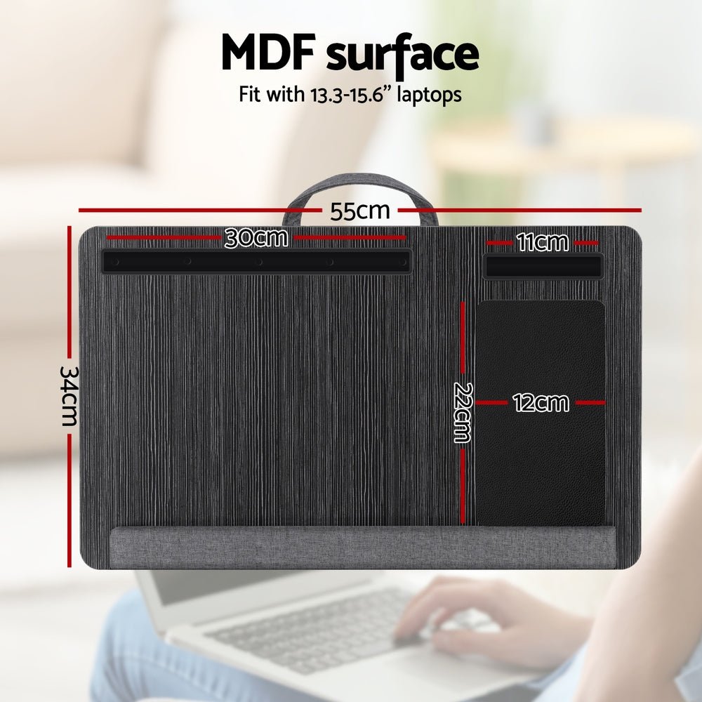 Lap Desk Laptop DeskS Portable w/ Wrist - rest Phone Slot Mouse Pad 55CM - Electronics > Computer Accessories > Laptop Stands - Rivercity House & Home Co. (ABN 18 642 972 209) - Affordable Modern Furniture Australia