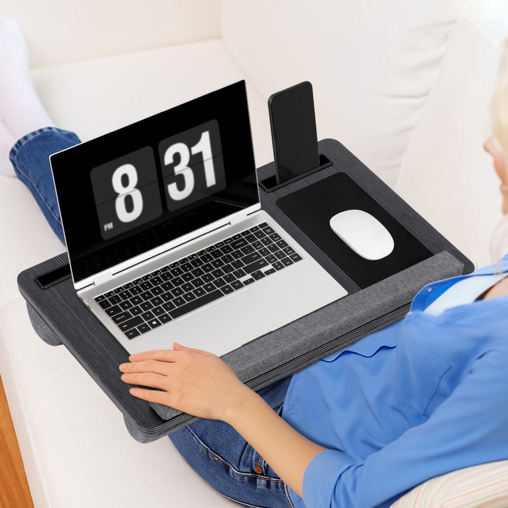 Lap Desk Laptop DeskS Portable w/ Wrist - rest Phone Slot Mouse Pad 55CM - Electronics > Computer Accessories > Laptop Stands - Rivercity House & Home Co. (ABN 18 642 972 209) - Affordable Modern Furniture Australia