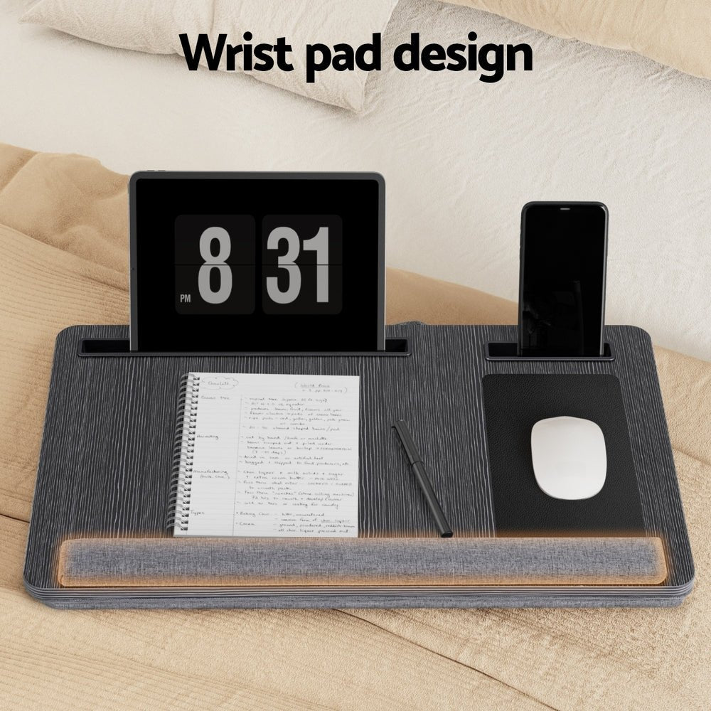 Lap Desk Laptop DeskS Portable w/ Wrist - rest Phone Slot Mouse Pad 55CM - Electronics > Computer Accessories > Laptop Stands - Rivercity House & Home Co. (ABN 18 642 972 209) - Affordable Modern Furniture Australia