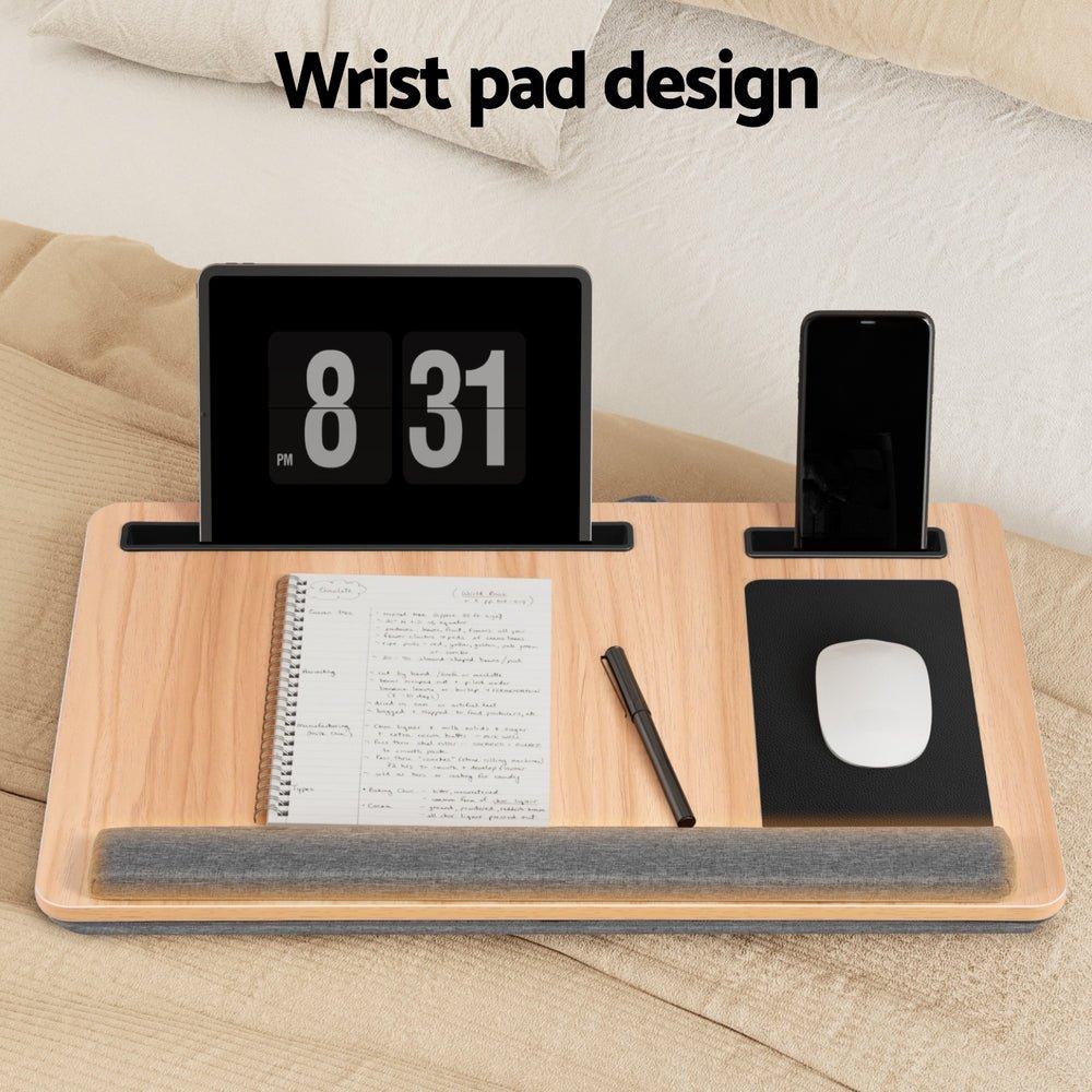 Lap Desk Laptop Desks Portable w/ Wrist - rest Phone Slot Mouse Pad 55CM - Electronics > Computer Accessories > Laptop Stands - Rivercity House & Home Co. (ABN 18 642 972 209) - Affordable Modern Furniture Australia