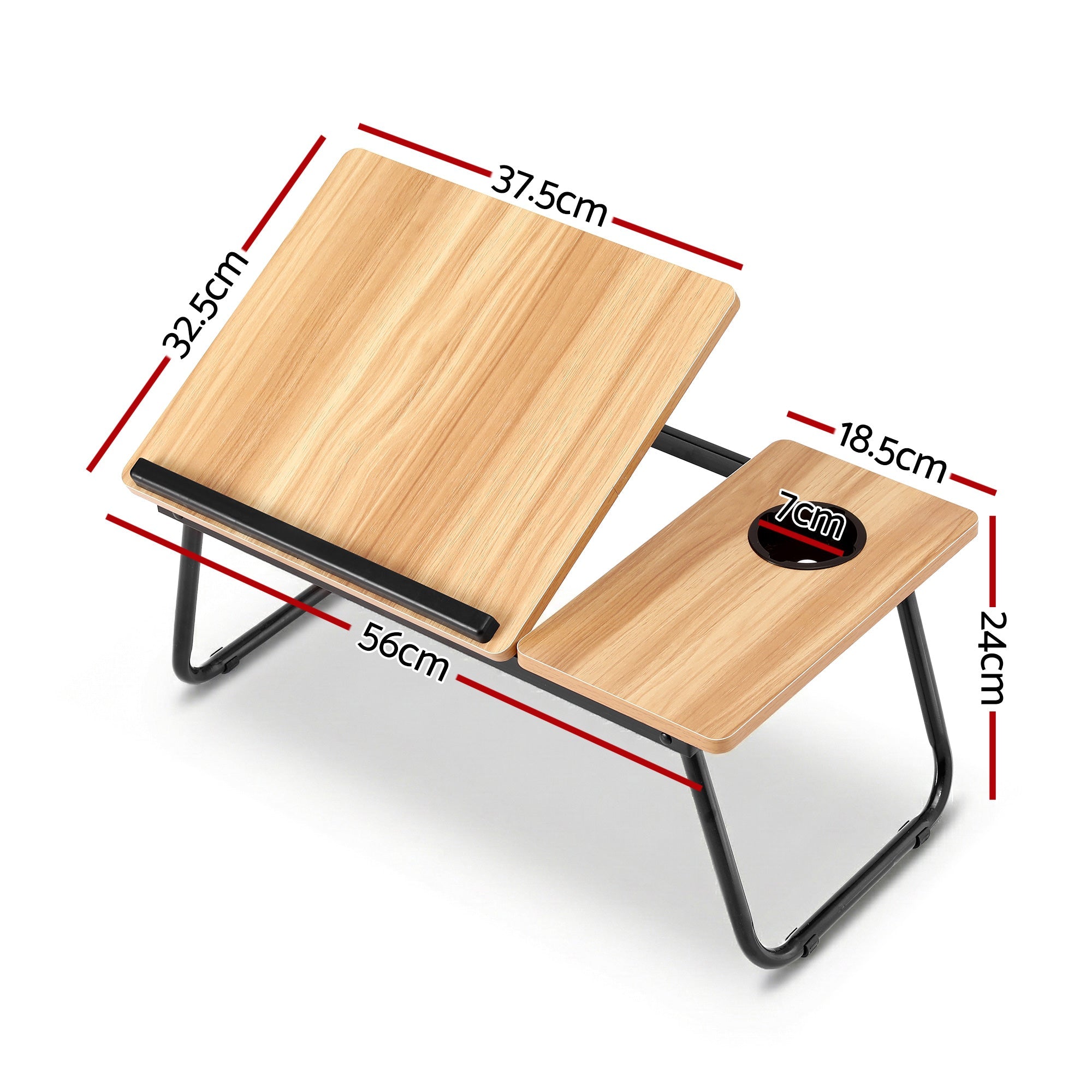 Laptop Desk Bed Table Foldable Portable Desktop Oak - Electronics > Computers & Tablets > Desktops & Accessories - Rivercity House & Home Co. (ABN 18 642 972 209) - Affordable Modern Furniture Australia