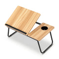 Foldable Portable Laptop Bed Desk with Adjustable Surface - Oak