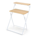 Foldable Laptop Study Desk with Adjustable Tabletop - Oak