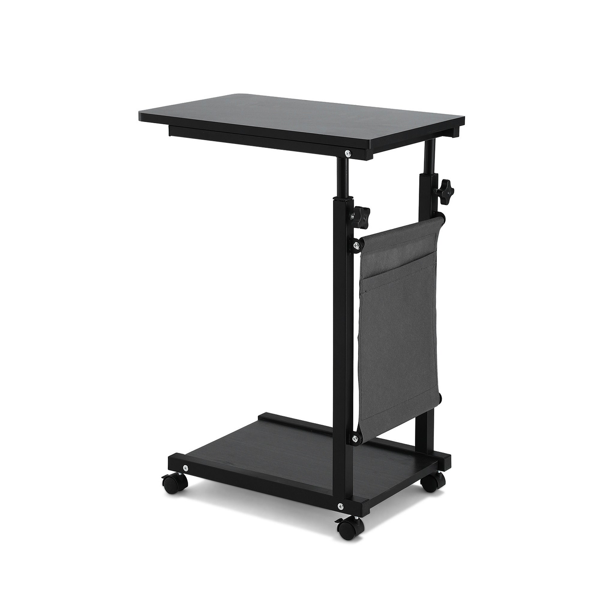 Laptop Desk Height Adjustable Mobile Workstation Computer Desks 48CM Black - Furniture > Living Room > Side Tables - Rivercity House & Home Co. (ABN 18 642 972 209) - Affordable Modern Furniture Australia