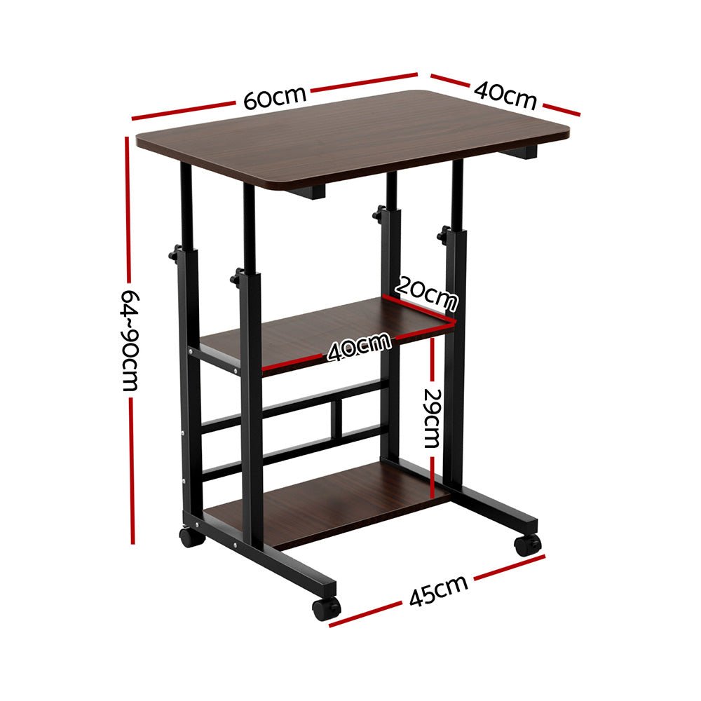 Laptop Desk Height Adjustable Mobile Workstation Computer Desks 60CM - Electronics > Computer Accessories > Laptop Stands - Rivercity House & Home Co. (ABN 18 642 972 209) - Affordable Modern Furniture Australia